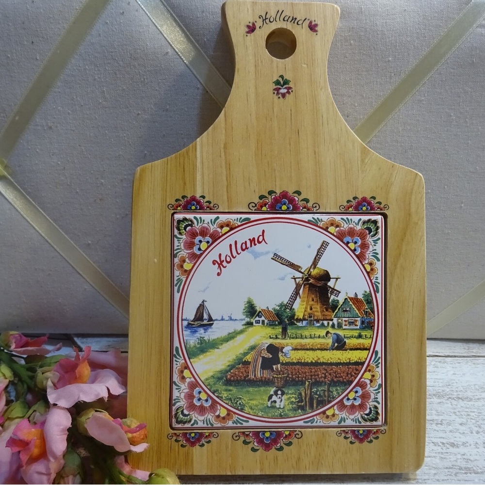 Vintage Holland Wooden Cutting Board
